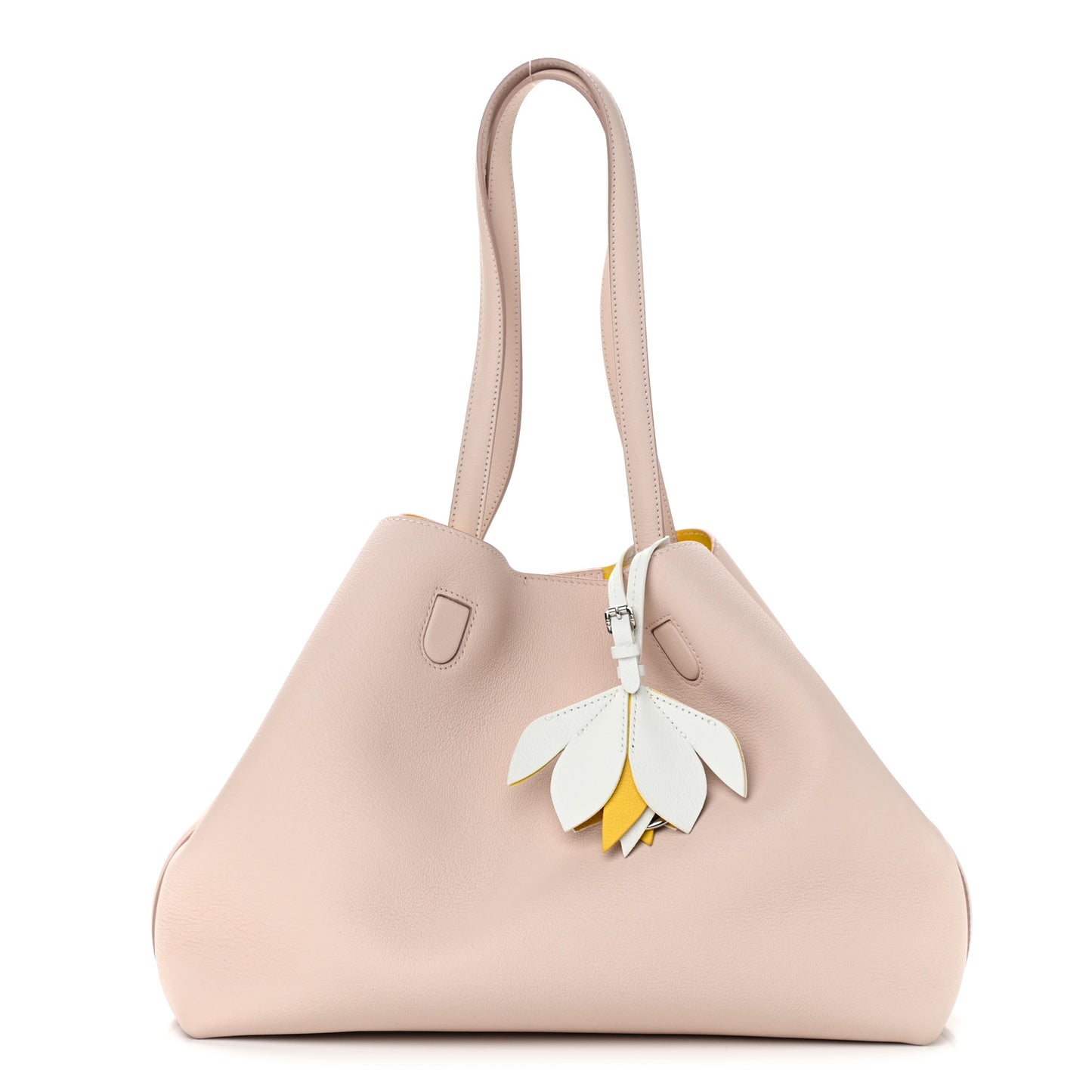 Grained Calfskin Medium Blossom Tote Pink