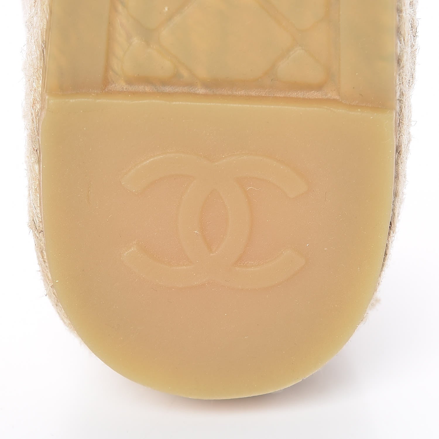 Chanel Lambskin CC Espadrilles 36 Beige Black 9 of 12