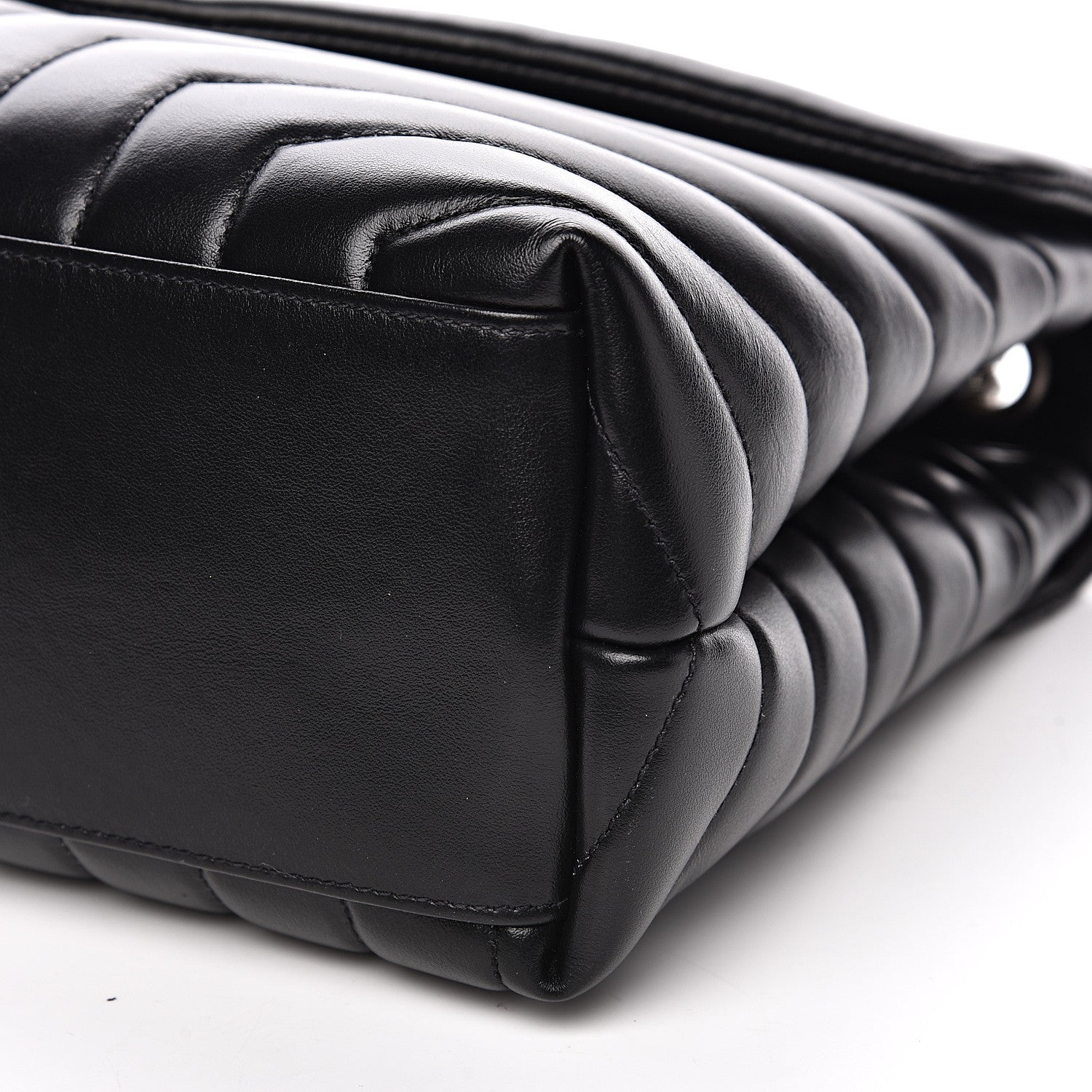 Saint Laurent Calfskin Y Quilted Monogram Medium Loulou Chain Satchel Black 10 of 11