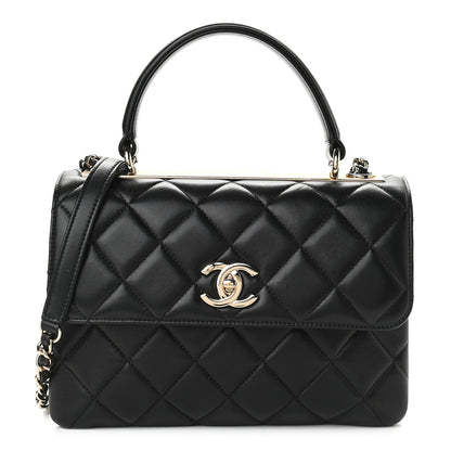 Chanel Lambskin Quilted Small Trendy CC Dual Handle Flap Bag Black 1 of 9