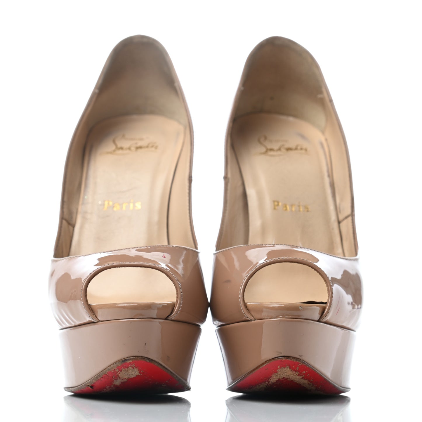 Patent Lady Peep 150 Pumps 36 Nude