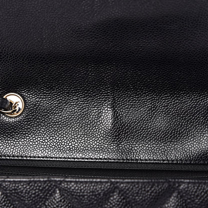 Chanel Caviar Quilted Jumbo Single Flap Black 7 of 12