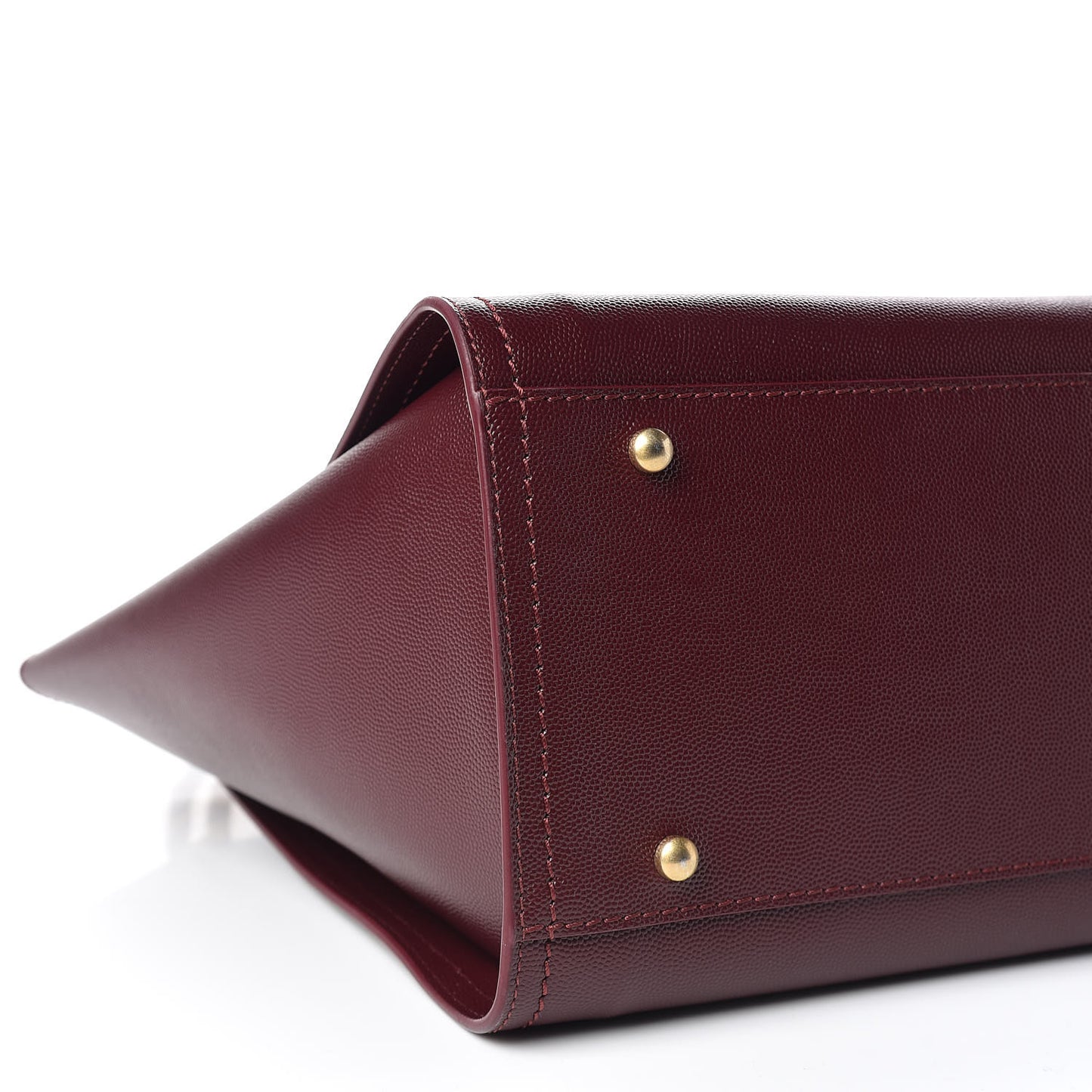 Caviar Small Studded Deauville Tote Burgundy