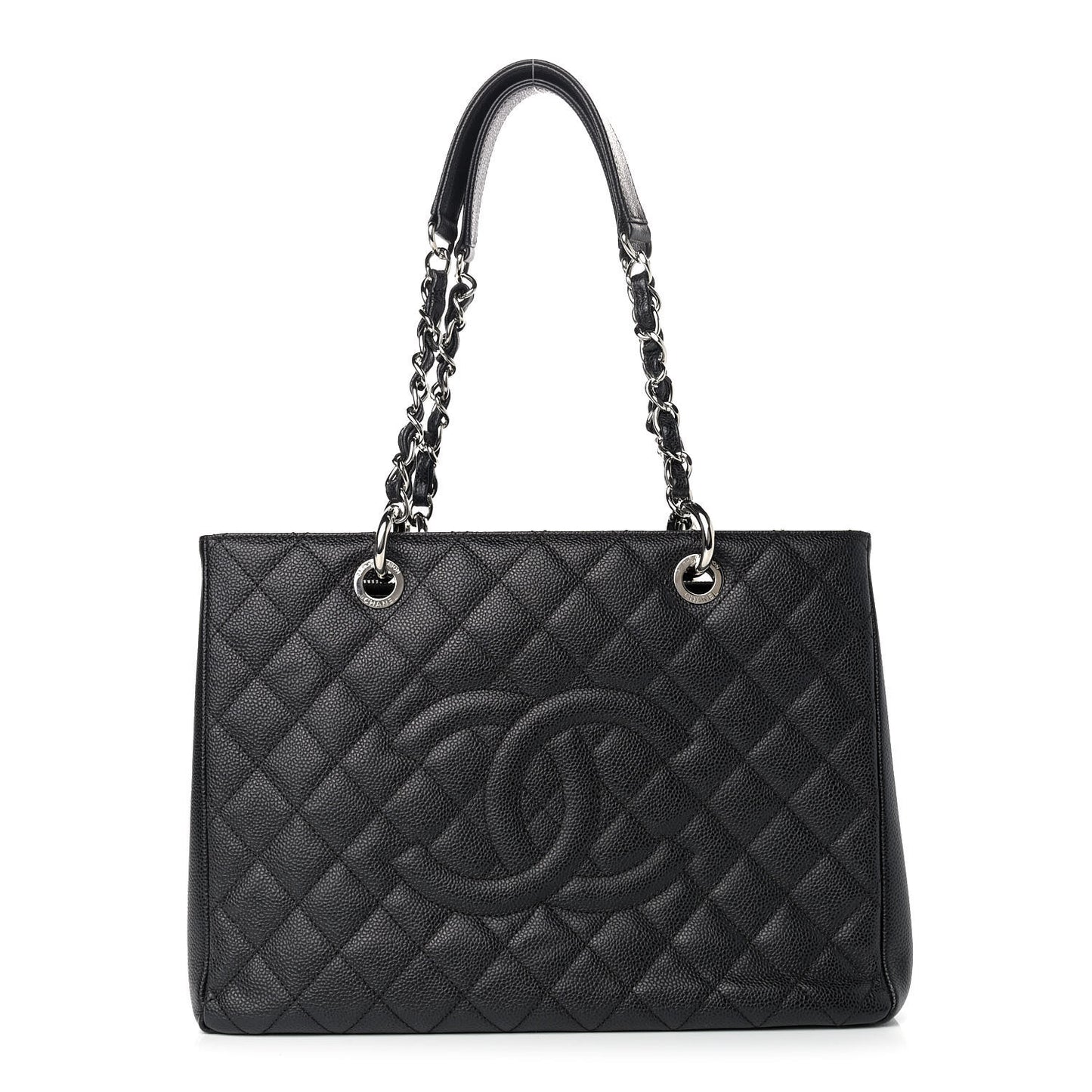 Caviar Quilted Grand Shopping Tote GST Black