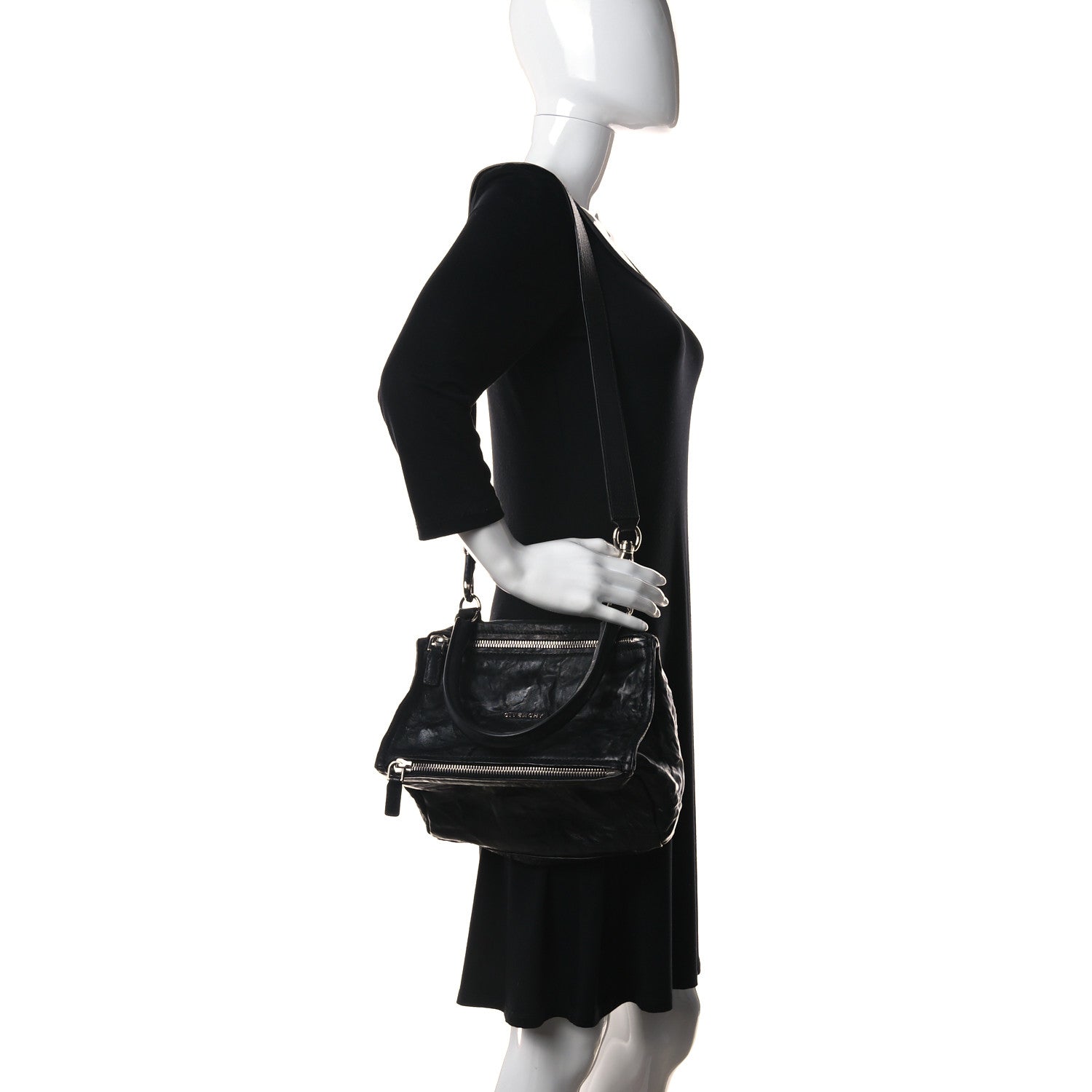Givenchy Tumbled Sheepskin Small Pandora Black 2 of 13