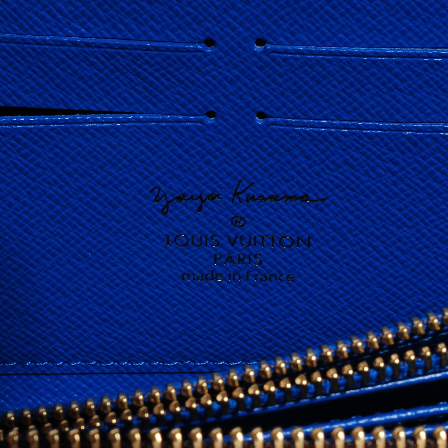 Monogram Kusama Pumpkin Dots Zippy Wallet Blue