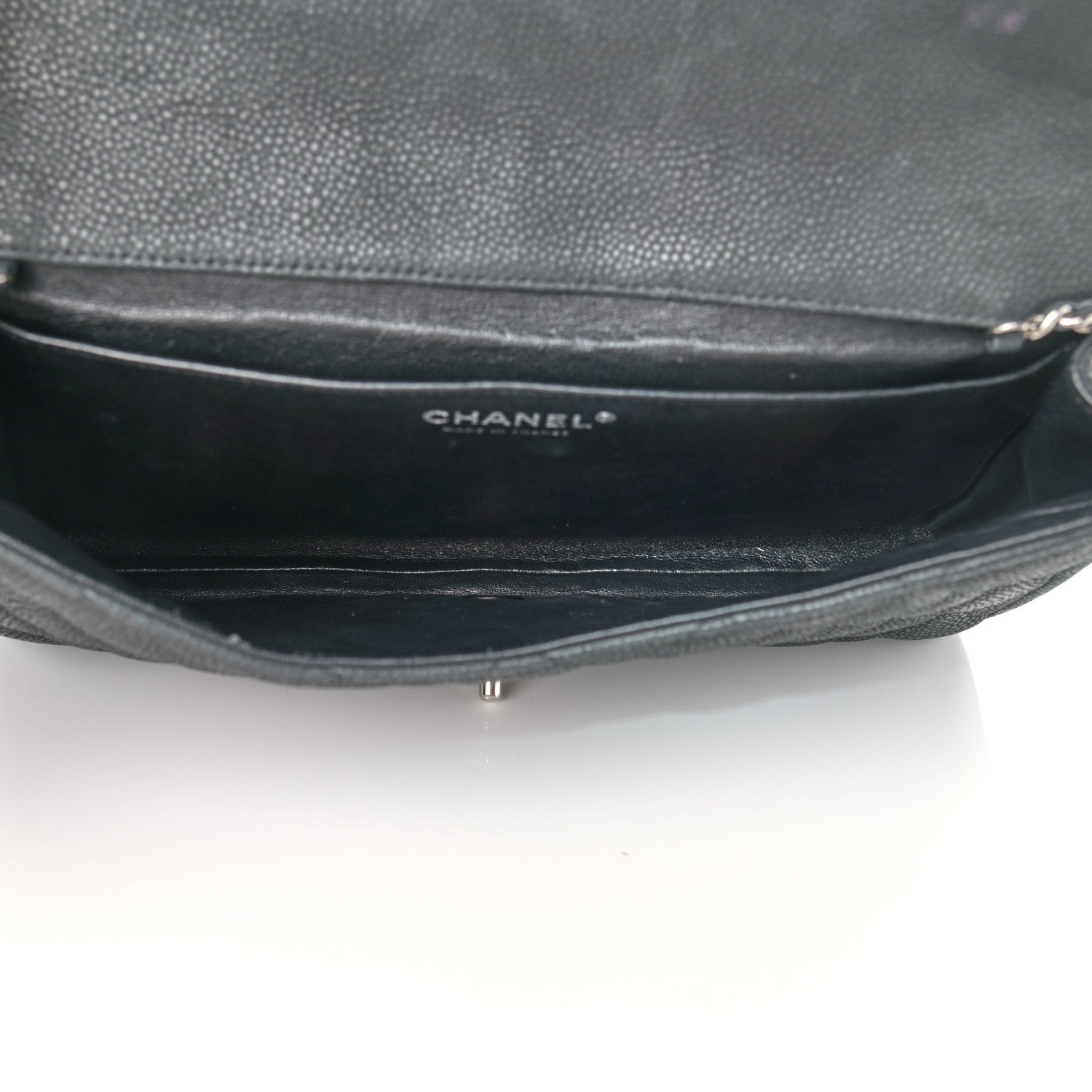Chanel Iridescent Caviar Quilted Clutch With Chain Flap Black 4 of 8