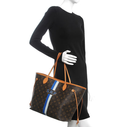 Louis Vuitton Monogram My LV Heritage Neverfull MM Blue De France Gris 2 of 16