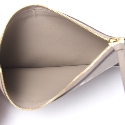 Louis Vuitton Empreinte Monogram Giant Pochette Felicie Zippered Insert Tourterelle Creme 4 of 5
