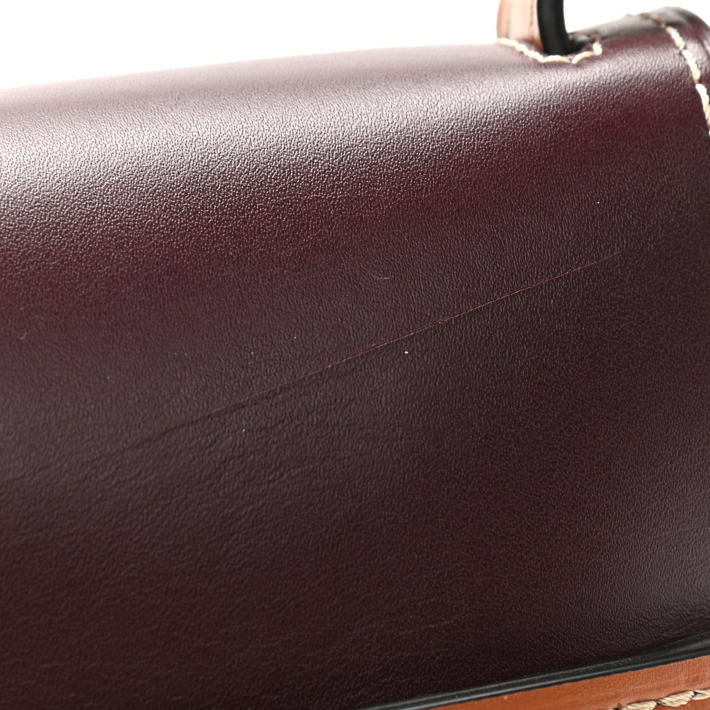 Calfskin Small Gate Crossbody Bag Oxblood Tan