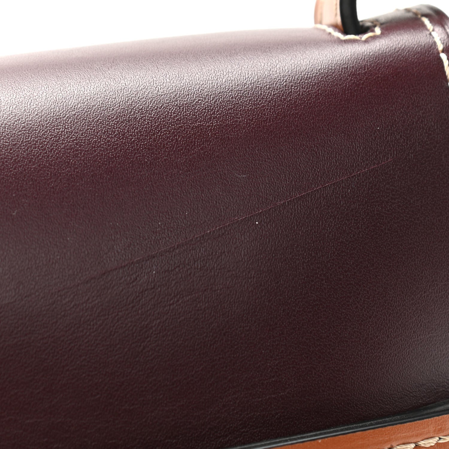 Loewe Calfskin Small Gate Crossbody Bag Oxblood Tan 10 of 10