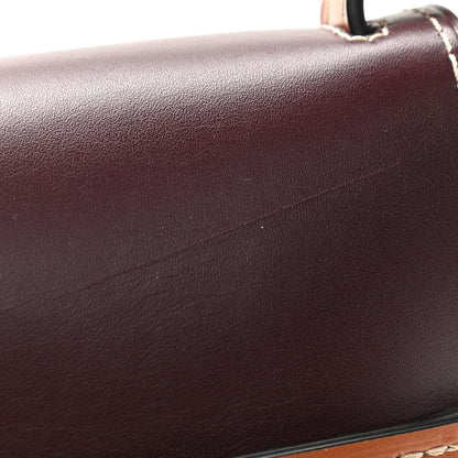 Loewe Calfskin Small Gate Crossbody Bag Oxblood Tan 10 of 10
