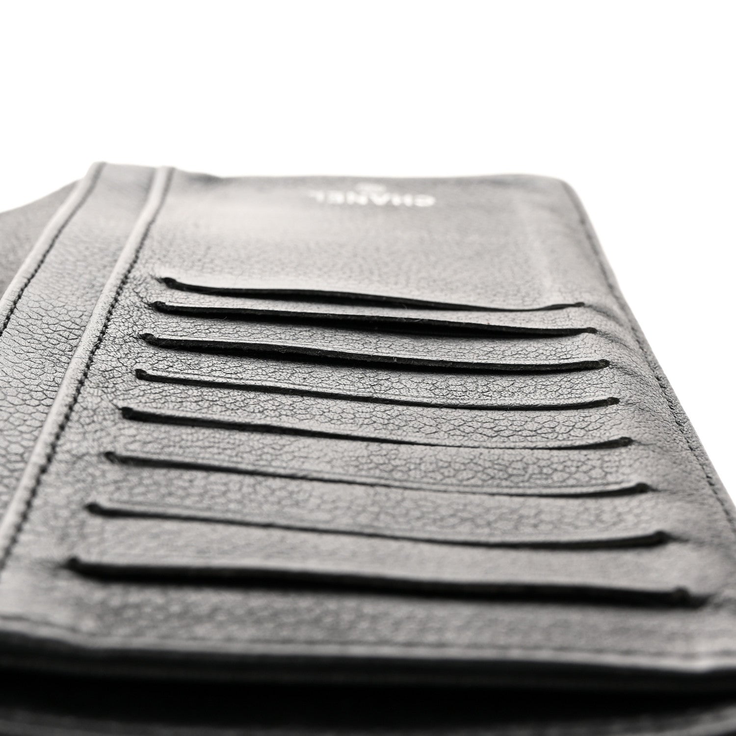Chanel Caviar Quilted Yen Wallet Black 11 of 14