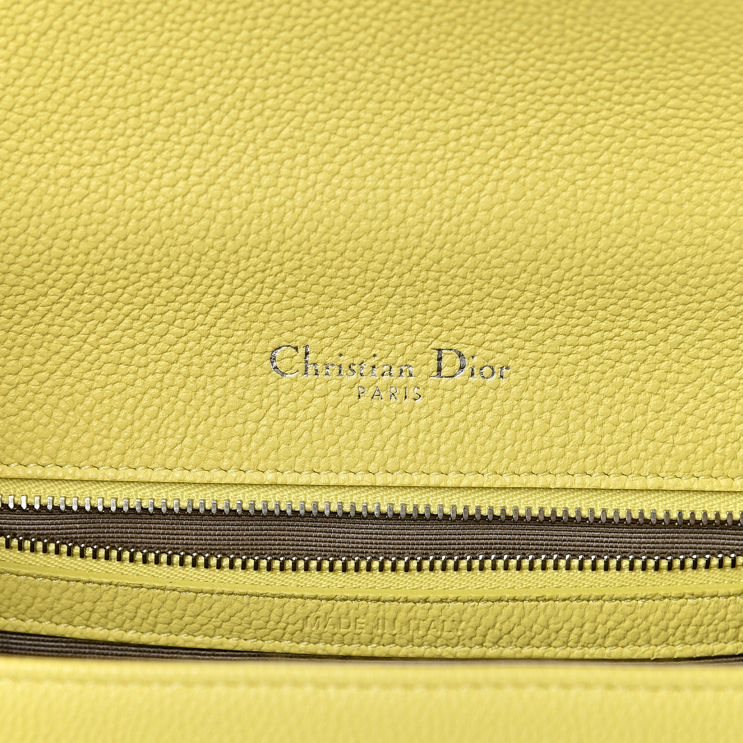 Christian Dior Grained Calfskin Medium Diorama Flap Bag Acacia Yellow 5 of 12