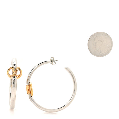 Louis Vuitton My LV Hoop Earrings Silver 2 of 5