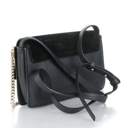 Chloe Suede Calfskin Small Faye Shoulder Bag Black 3 of 8