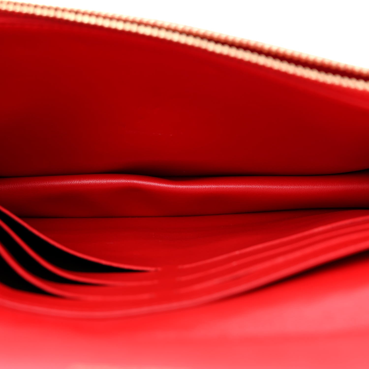 Louis Vuitton Denim Damier Monogram Patchwork Flore Chain Wallet Blue Rouge 5 of 10