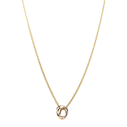 Tiffany CARTIER 18K Pink Yellow White Gold Trinity Pendant Necklace 1 of 5