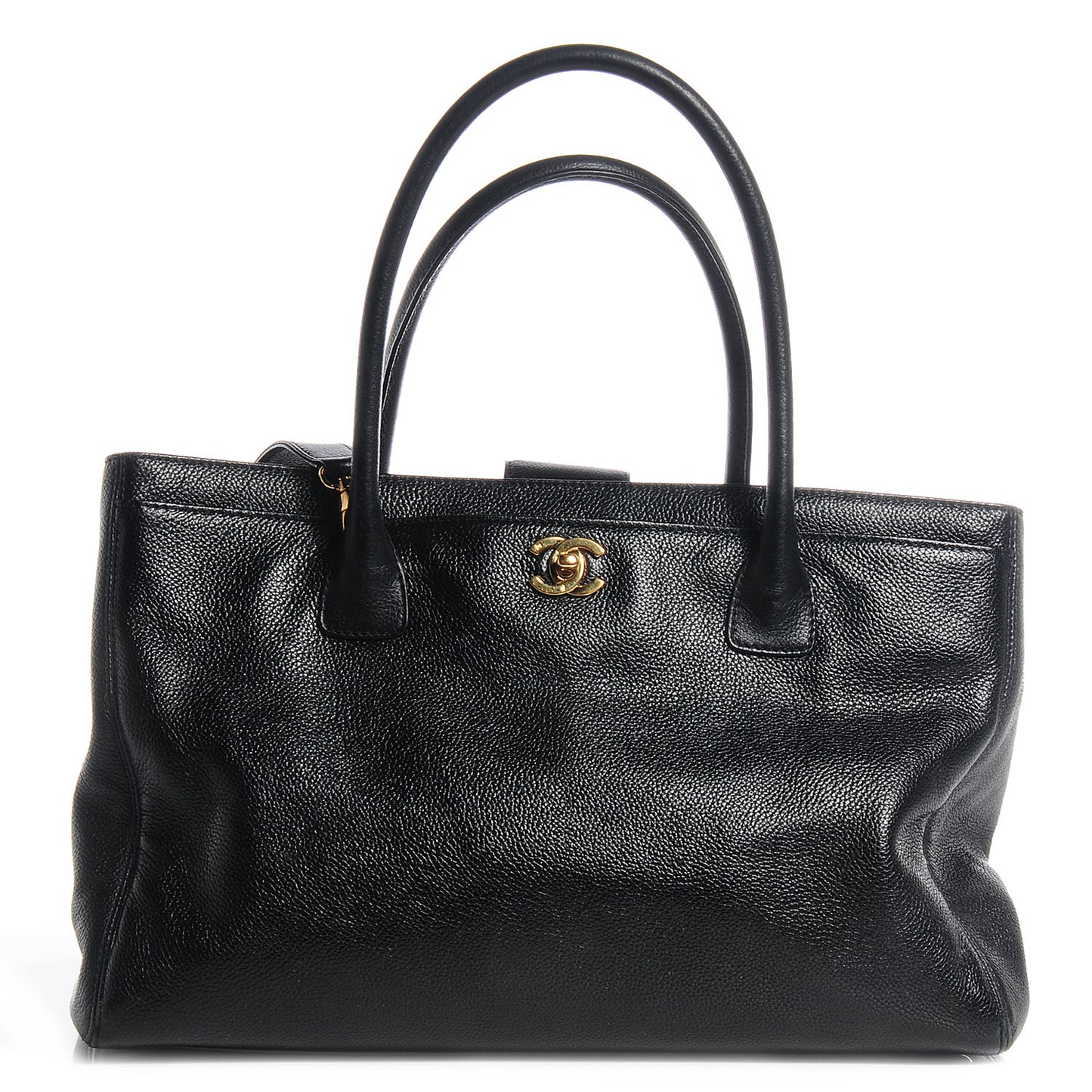 Calfskin Cerf Shopper Tote Black