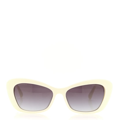 Chanel Acetate Pearl Cat Eye CC Sunglasses 5481-H-A White 3 of 7