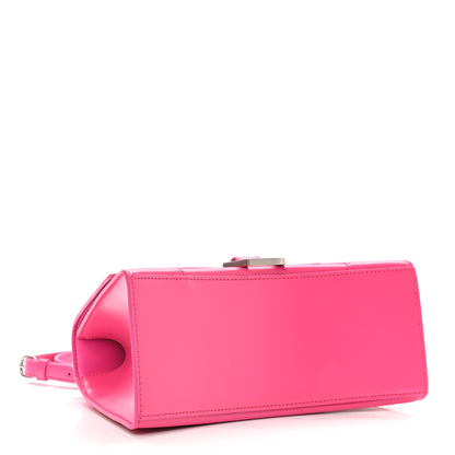 Balenciaga Shiny Box Calfskin Small Hourglass Top Handle Bag Acid Fuchsia 4 of 8