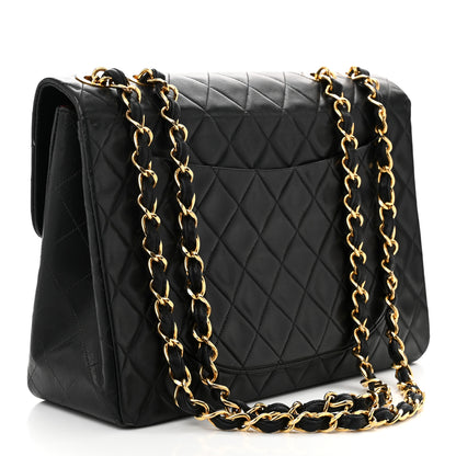 Chanel Lambskin Quilted XL Jumbo Single Flap Black 3 of 10