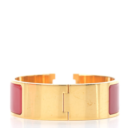 Hermes Enamel Wide Clic Clac H Bracelet PM Red 3 of 6