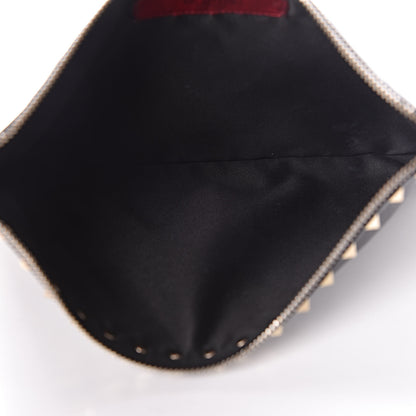 Valentino Garavani Vitello Large Rockstud Zip Pouch Black 5 of 7
