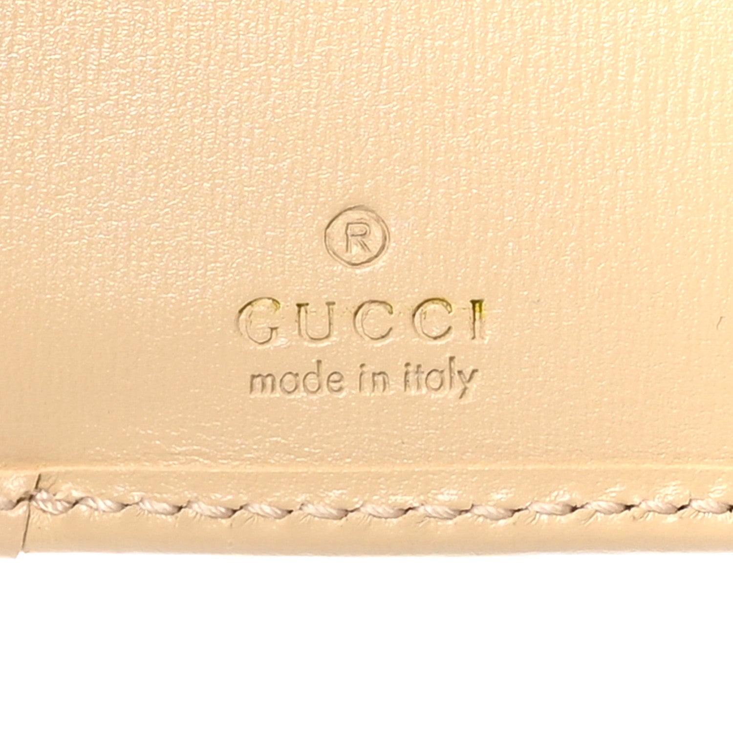Gucci Boarded Plutone Calfskin Horsebit 1955 Tri Fold Wallet Bubble Tea 7 of 9