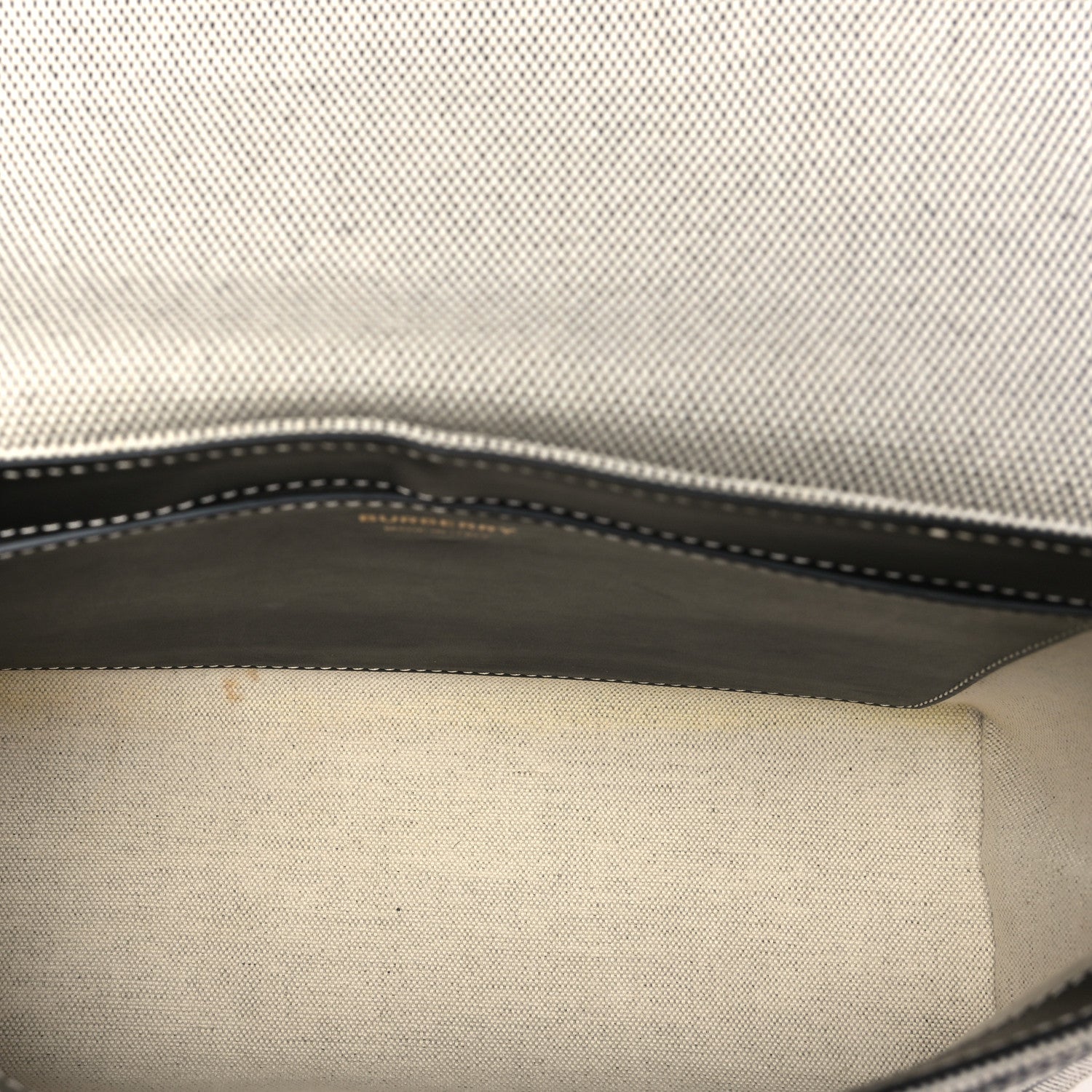 Burberry Canvas Horseferry Print Note Crossbody Bag Grey Black