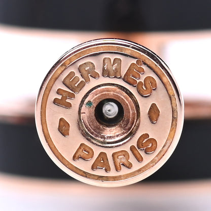 Hermes Rose Gold Lacquered Pop H Earrings Black 4 of 4