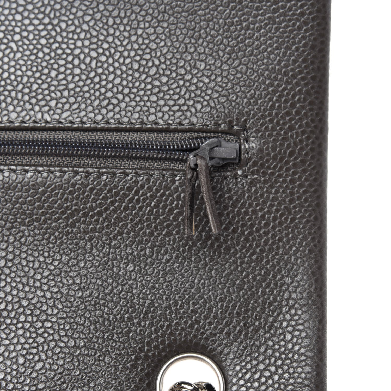 Chanel Caviar Quilted Maxi Double Flap Grey 8 of 14