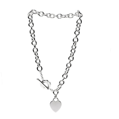 Tiffany Sterling Silver Heart Tag Toggle Necklace 2 of 4