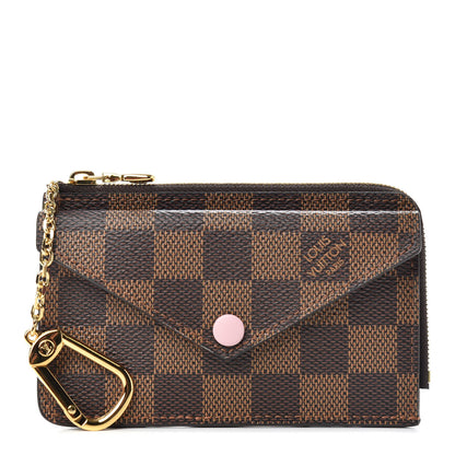 Louis Vuitton Damier Ebene Recto Verso Card Holder Rose Ballerine 1 of 7