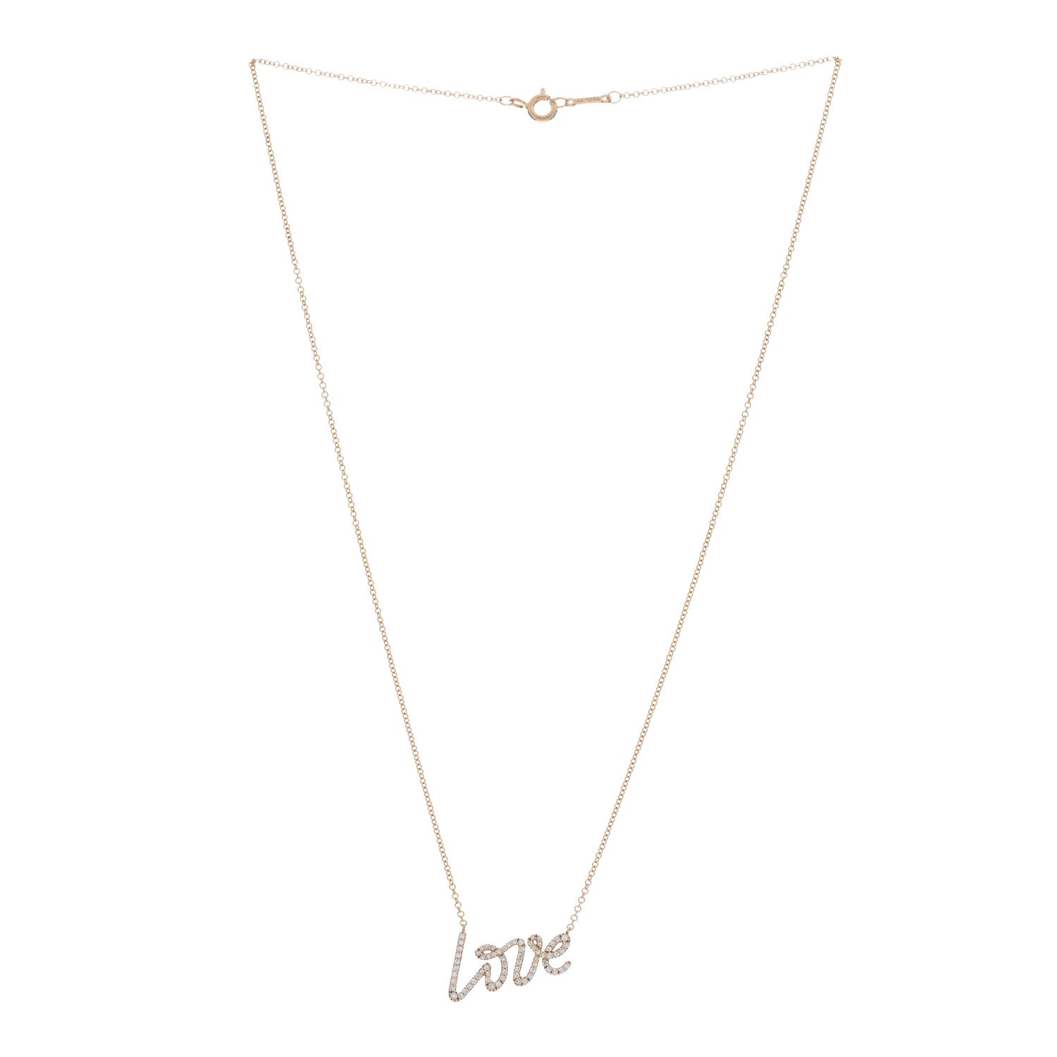 Tiffany 18K Rose Gold Diamond Small Paloma's Graffiti Love Pendant Necklace 2 of 3