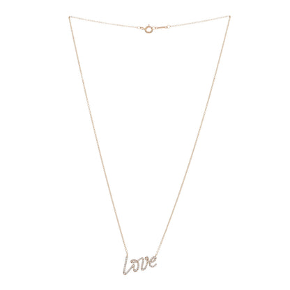 Tiffany 18K Rose Gold Diamond Small Paloma's Graffiti Love Pendant Necklace 2 of 3