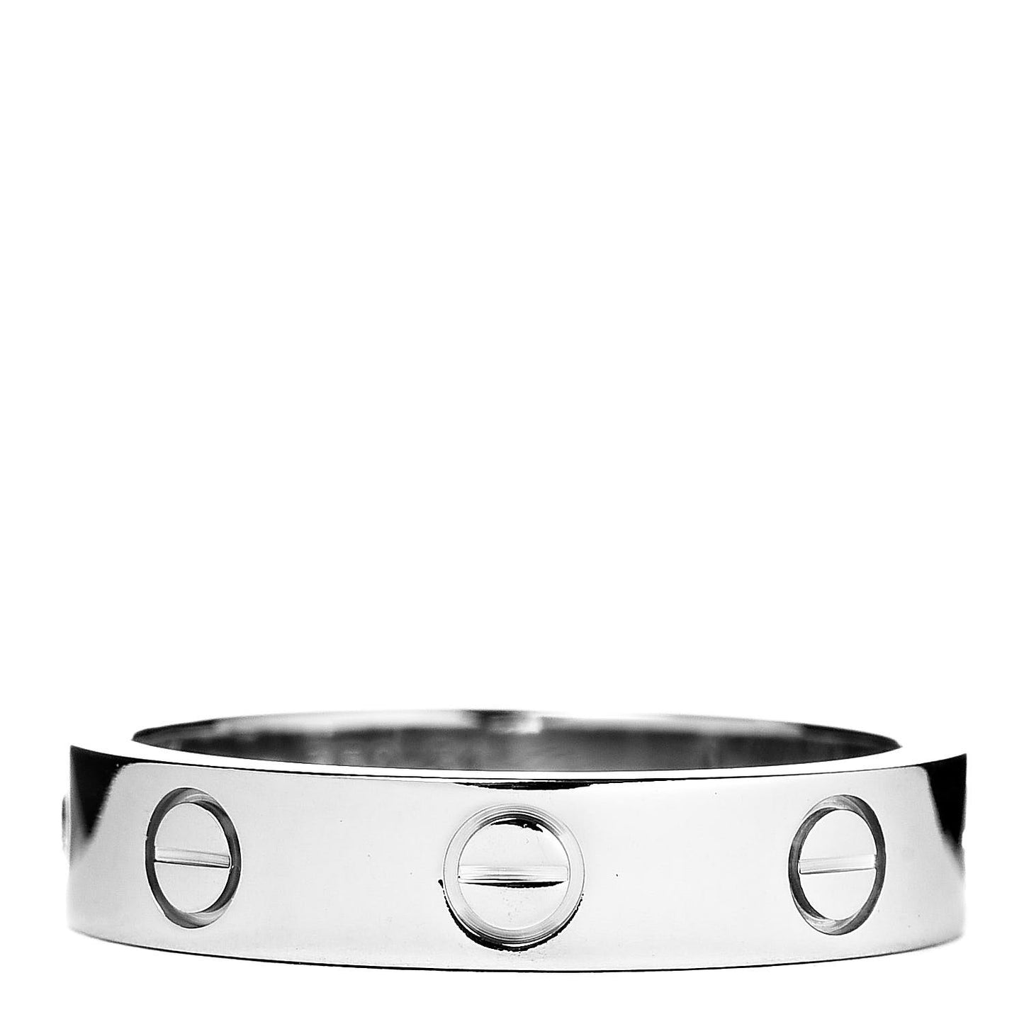 18K White Gold Diamond 4mm LOVE Wedding Band Ring 51 5.75
