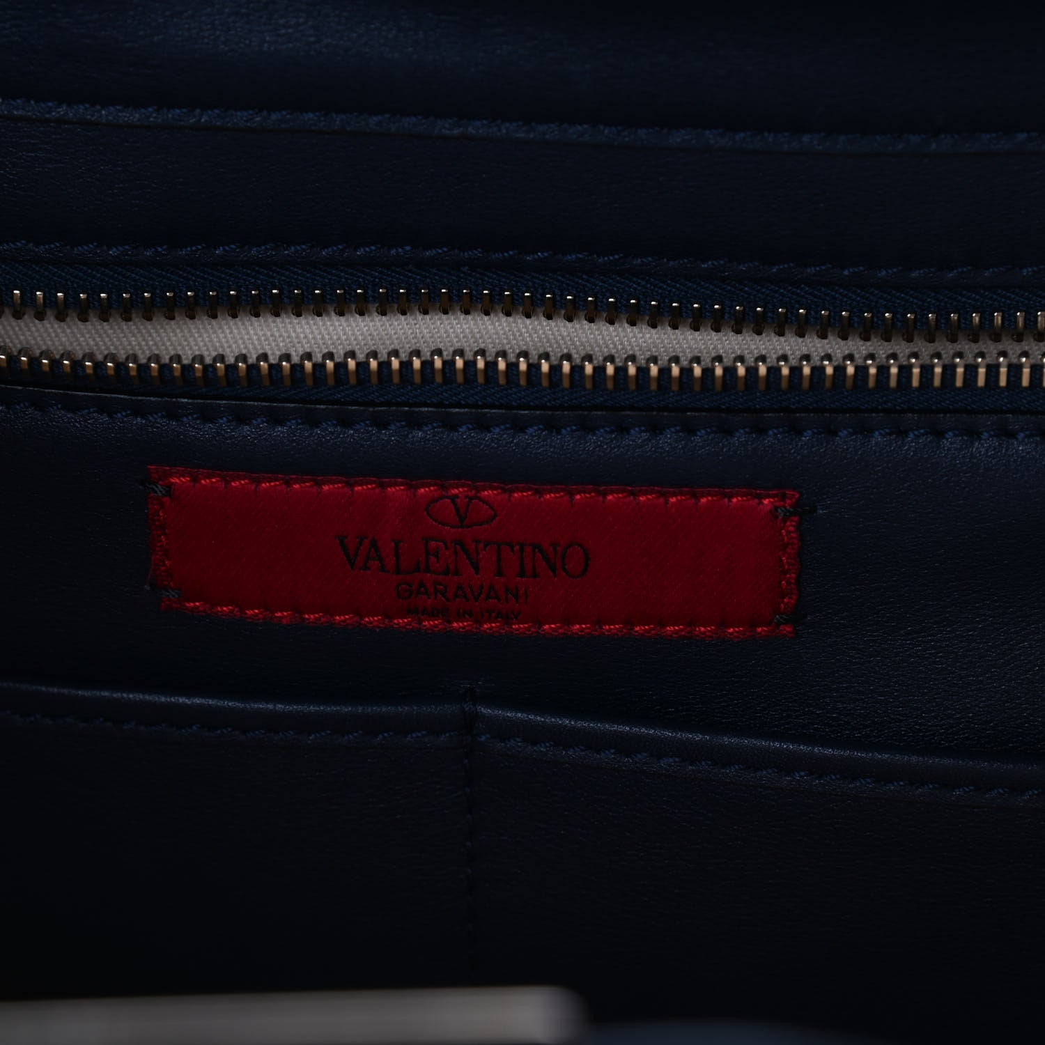 Valentino Garavani Vitello Medium Rockstud Tote Marine 5 of 11