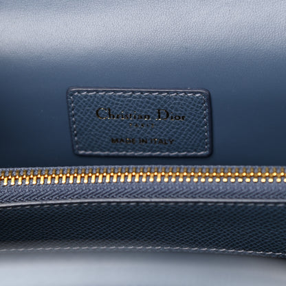 Christian Dior Grained Calfskin Large St. Honore Tote Blue 6 of 7