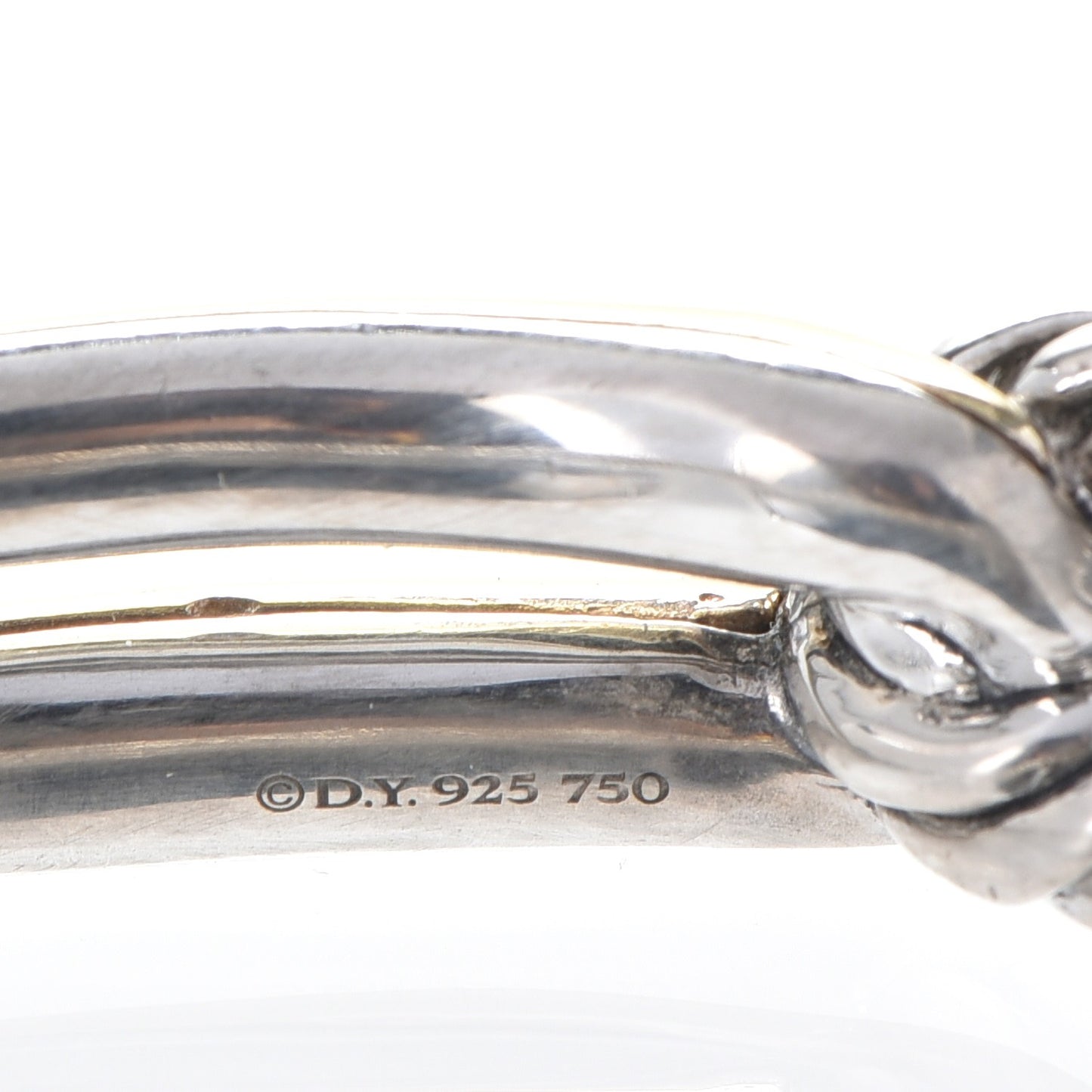 Sterling Silver 18K Gold 10mm Single Loop Labyrinth Bracelet