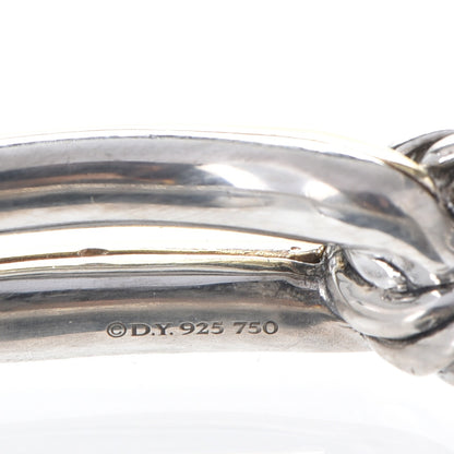 David Yurman Sterling Silver 18K Gold 10mm Single Loop Labyrinth Bracelet 4 of 5