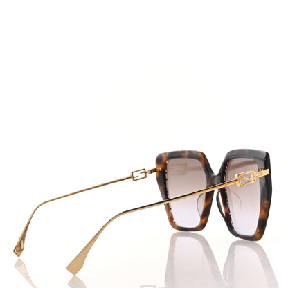 Fendi Acetate FF Butterfly Sunglasses FE40012U Havana 3 of 7
