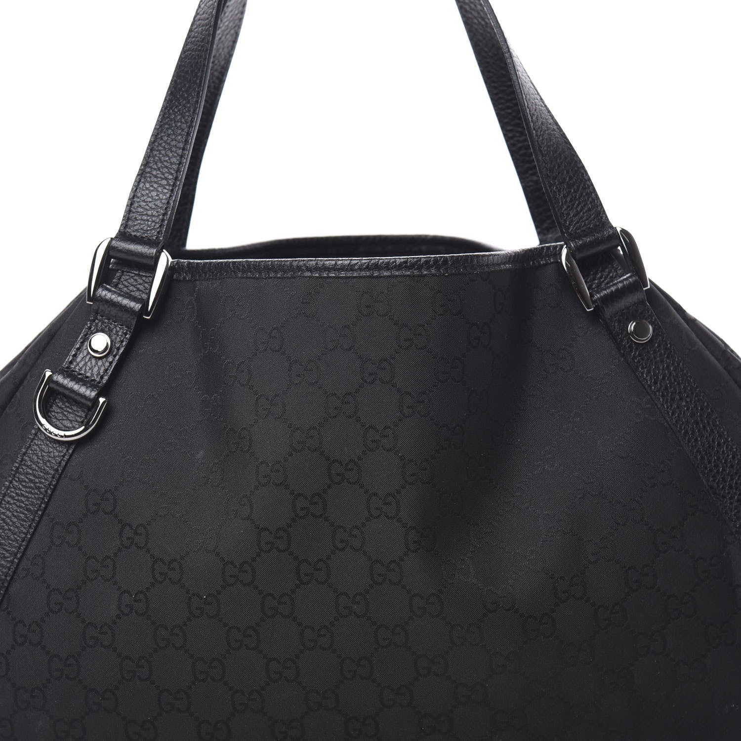 Gucci Nylon Monogram Medium Abbey Shoulder Bag Black 8 of 12