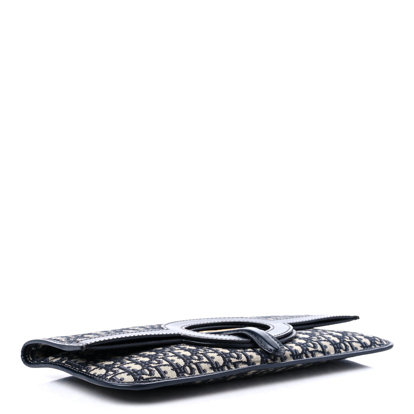 Oblique Fold Over Clutch Blue