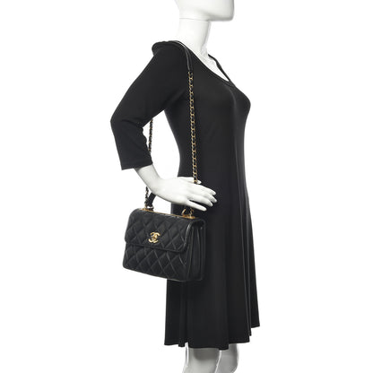 Chanel Lambskin Quilted Small Trendy CC Dual Handle Flap Bag Black 2 of 16