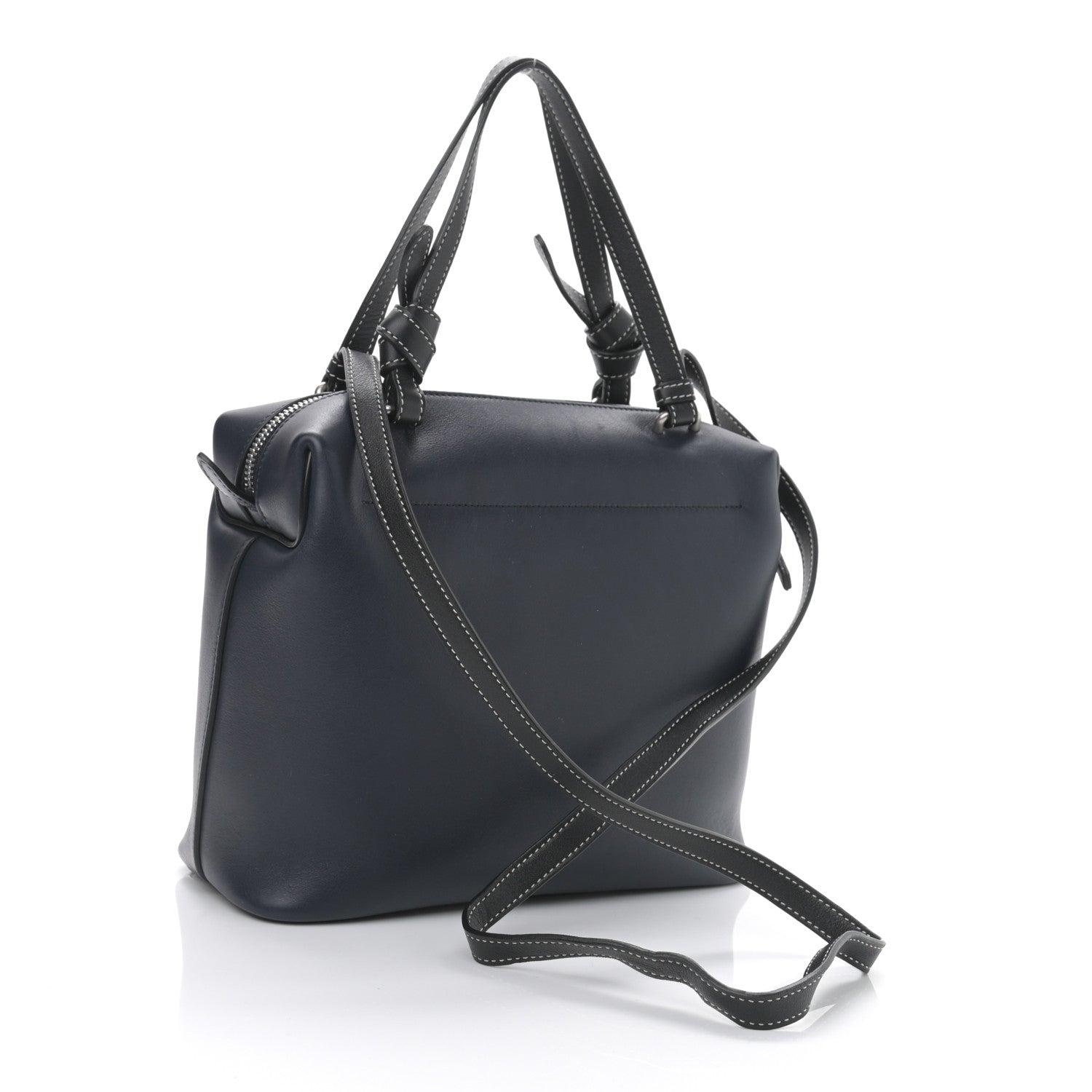 Celine Lambskin Small Soft Cube Satchel Navy 3 of 10