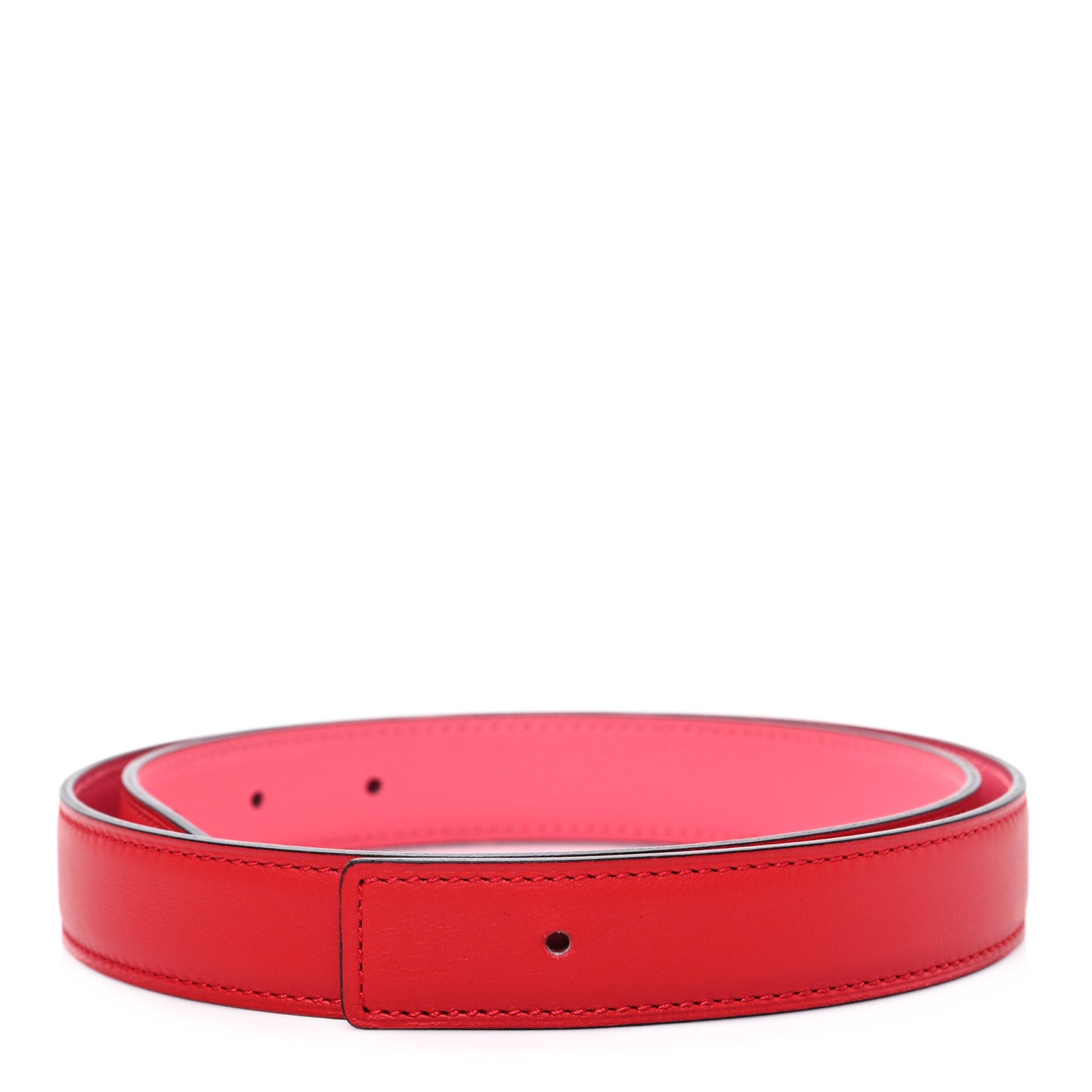 Epsom 24mm Belt Strap 75 Rose Azalee Rouge De Coeur