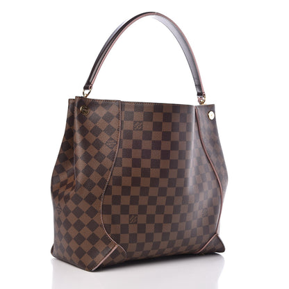 Louis Vuitton Damier Ebene Caissa Hobo Rose Ballerine 3 of 12