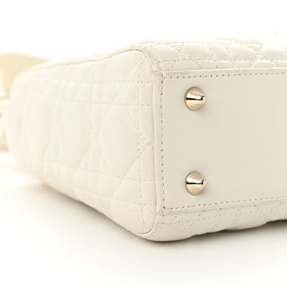 Christian Dior Lambskin Cannage Small Lucky Badges My Lady Dior White 9 of 17