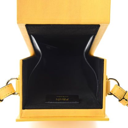 Fendi Vitello Fluffy Logo Vertical Box Yellow Box Black 5 of 11